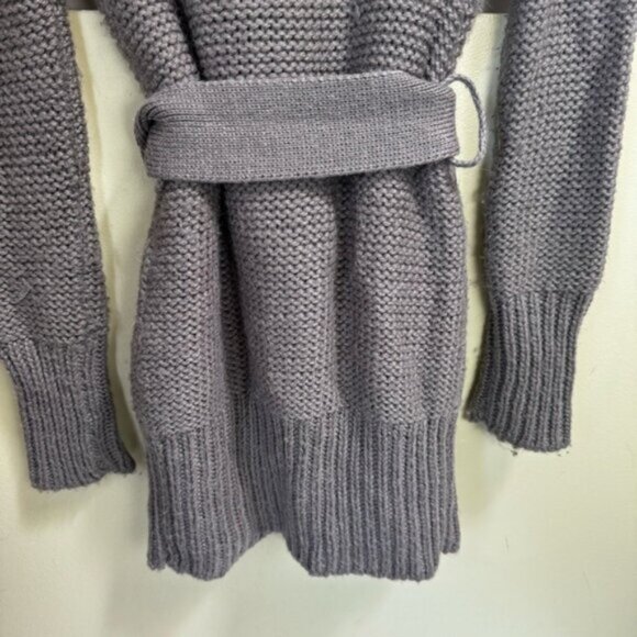 Aritzia Wilfred Alpaca Wool Wrap Cardigan Shawl Collar Sweater Chunky Knit Soft - Picture 7 of 15